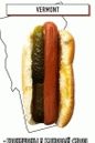 hot dog avec cornichons et sirop d'érable
