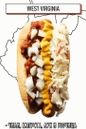 hot dog avec chili, chou, oignons et moutarde