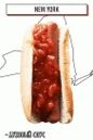 hot dog à la sauce à l'oignon