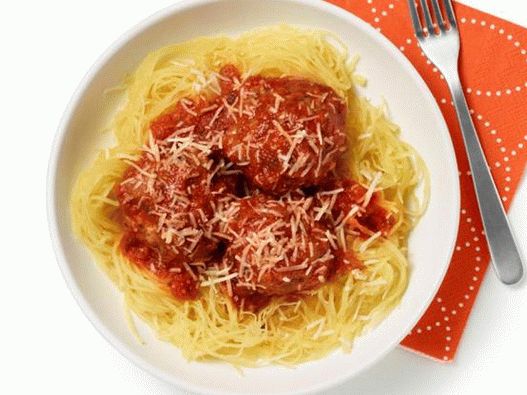 N ° 15: citrouille à spaghetti avec boulettes de viande
