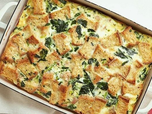 N ° 28: Casserole aux épinards et viande hachée pour le petit déjeuner