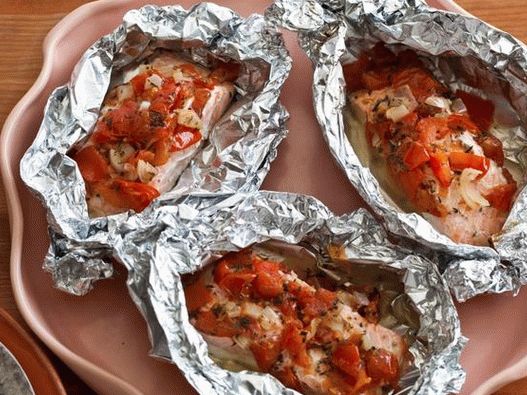 N ° 7: Saumon à la tomate cuit dans du papier