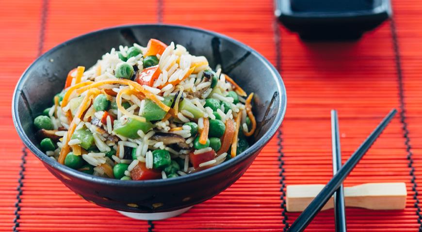 Riz asiatique aux champignons