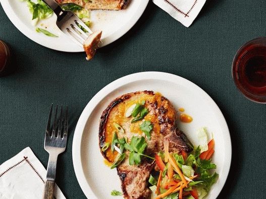 Photo du plat - Galettes de porc cuites au four à l'os, marinées à l'asiatique