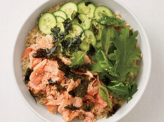 Bol de riz au saumon