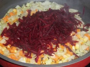 Boyarsky borsch avec oie