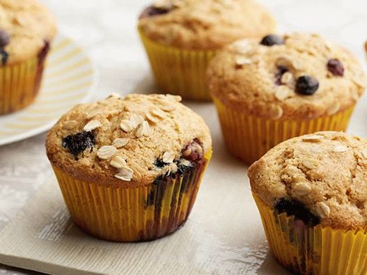 Photo de muffins aux bleuets entiers