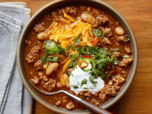 Photo de piment de dinde aux haricots blancs