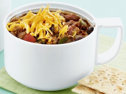 Photo de chili avec haricots et dinde