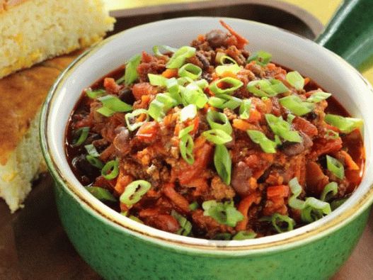 Photo du Chili avec du boeuf haché et des carottes