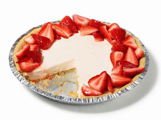 Photo de tarte au gâteau au fromage aux fraises