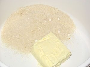 Dessert flambé au coucher du soleil