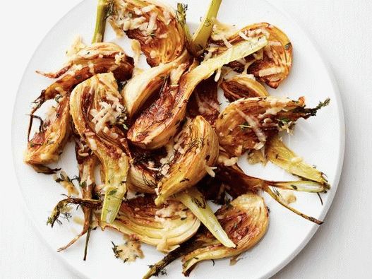 Photo de fenouil sous une croûte de parmesan