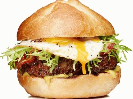 Photo hamburgers avec salade oeuf et frisse