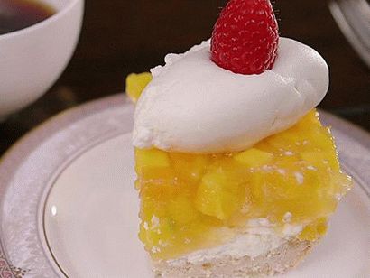 Photo d'une tarte à la crème hawaïenne