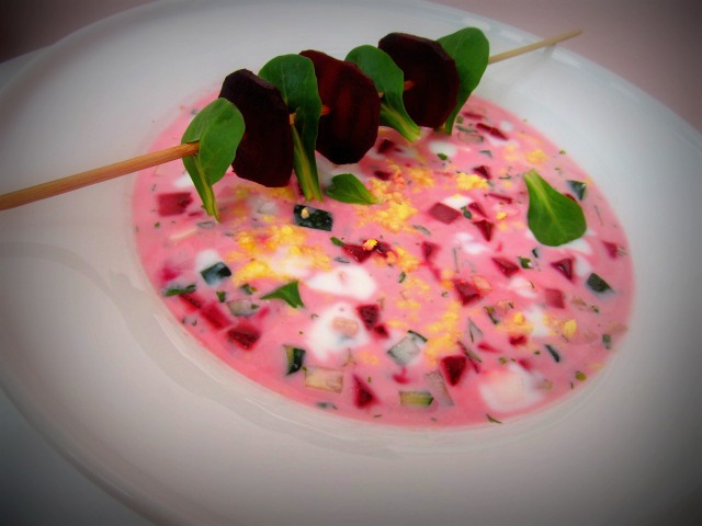 Soupe froide de betterave