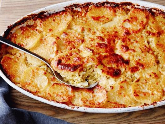 Gratin de pommes de terre au chou de Savoie