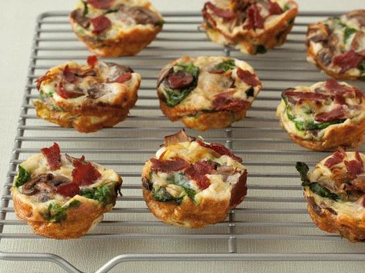 Quiche photo à la dinde, champignons et épinards