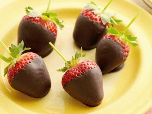 Photo fraises au chocolat