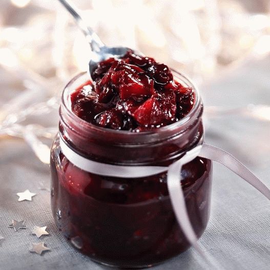 Photo sauce aux canneberges avec fruit de la passion