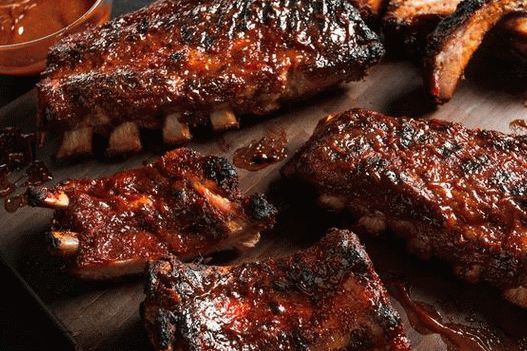 Photo Côtes de porc fumées au glaçage au miel