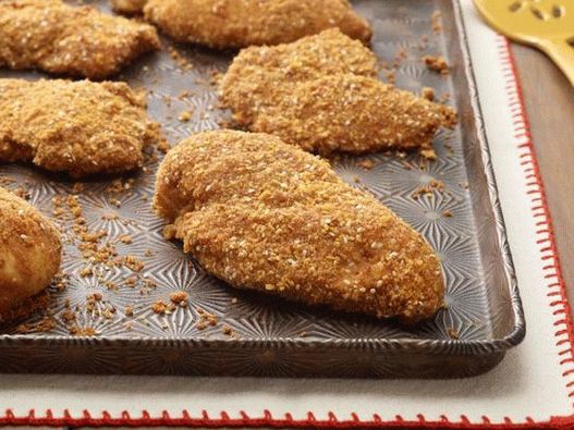 Photo d'un poulet croustillant cuit au four