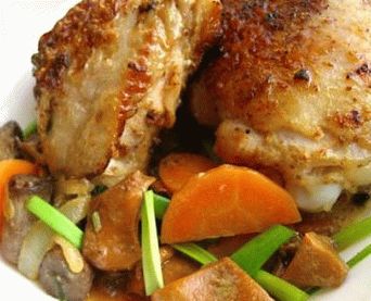 Photo cuisses de poulet avec des légumes