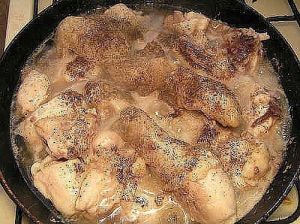 Rouleau de poulet en bouteille