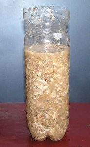 Rouleau de poulet en bouteille