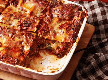 Lasagnes aux épinards et aux champignons