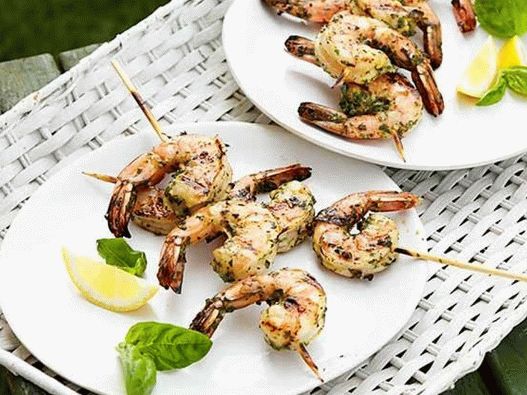 Crevettes grillées marinées à la moutarde de Dijon
