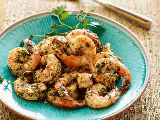 Crevettes grillées à la sauce à l'ail