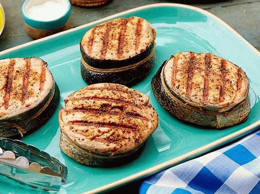 Steaks de saumon grillés