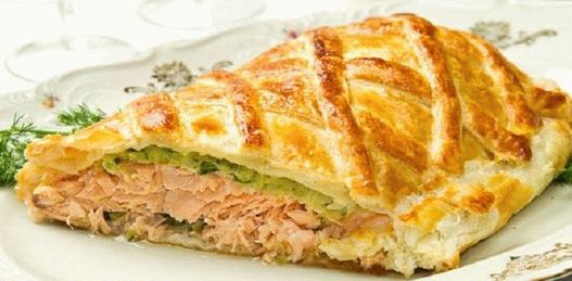 Photo saumon Wellington avec poireau