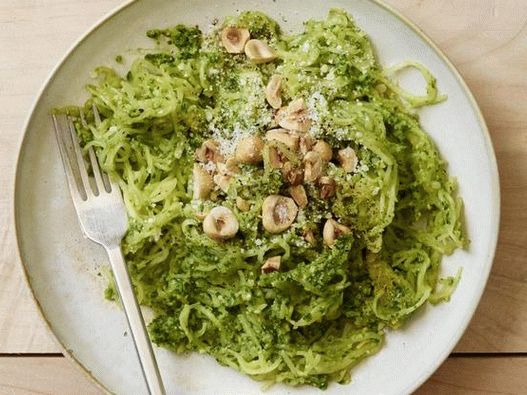 Photo du plat - Spaghetti de potiron au pesto de chou frisé