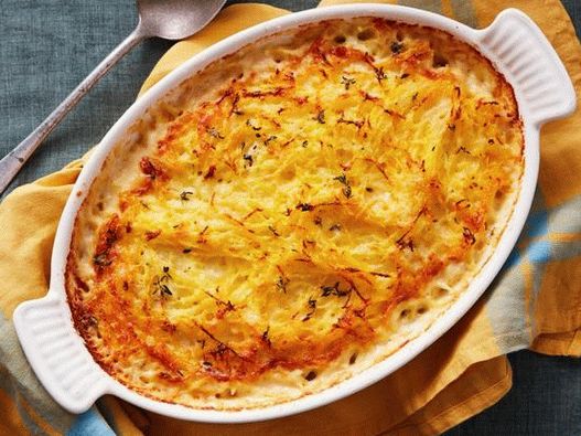 Photographie de plat - Casserole de potiron et pomme de terre