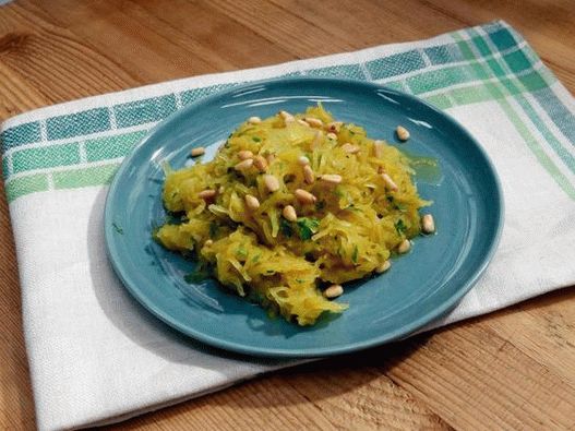 Photo du plat - Spaghetti Pumpkin assaisonné de curry et de vinaigrette à l'échalote