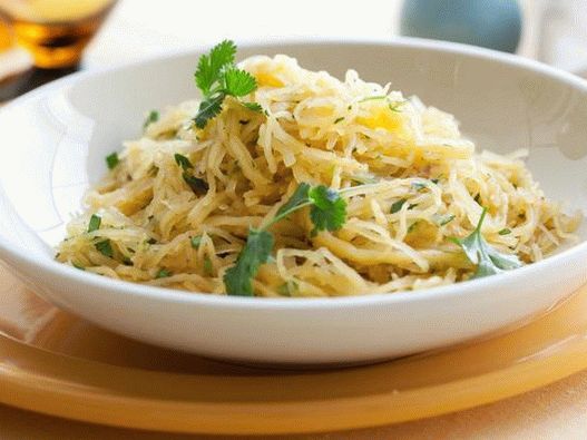 Photo du plat - Spaghetti citrouille au micro-ondes