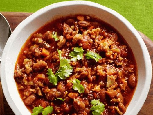 Photographie de plat - Chili végétarien épicé