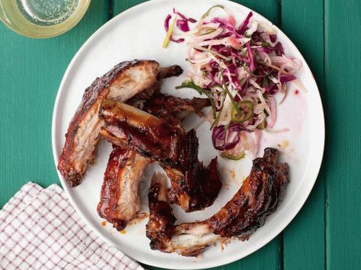 Côtes de porc au four avec sauce café au barbecue Côtes de porc au four avec sauce café au barbecue