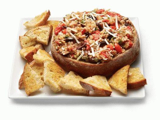 Trempette italienne dans le bol de pain