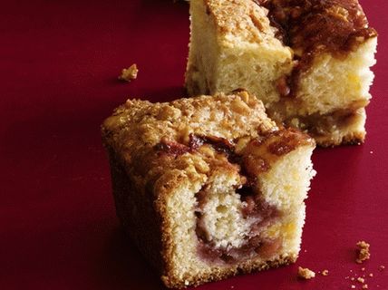 Photo muffin aux framboises avec shtrezelom aux arachides