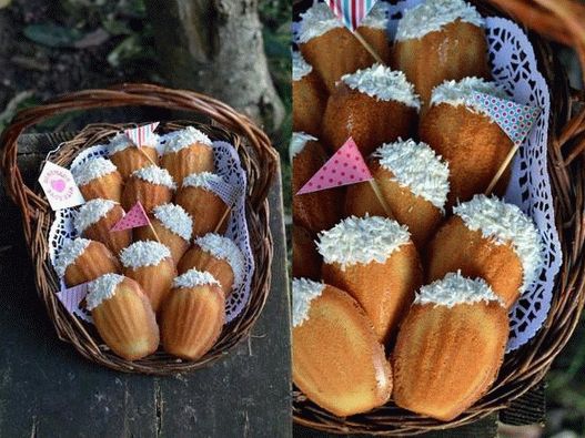 Photo de macarons de la Madeleine à la noix de coco
