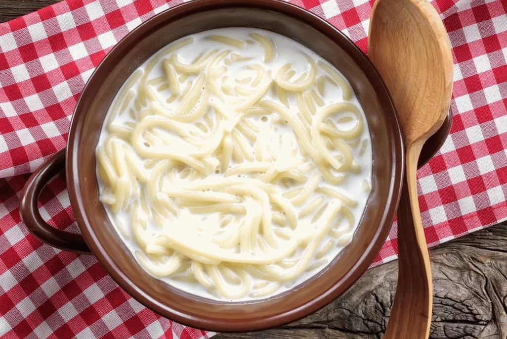 Soupe de nouilles au lait