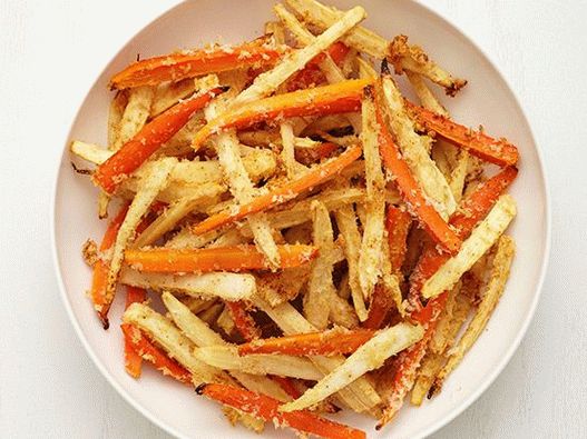 Photo de carottes et de panais cuits au four