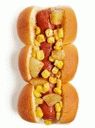 Campagne, hot dog, à, maïs