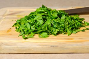 Omelette aux épinards