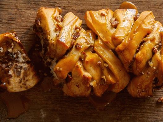 Accordéon photo pain aux citrouilles et aux noix