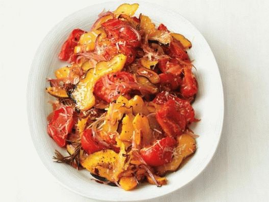 Photo du plat - Potiron cuit au four avec tomates