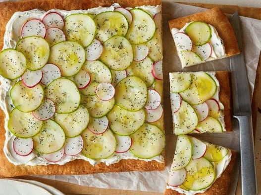 Photo Tarte ouverte au carpaccio de légumes